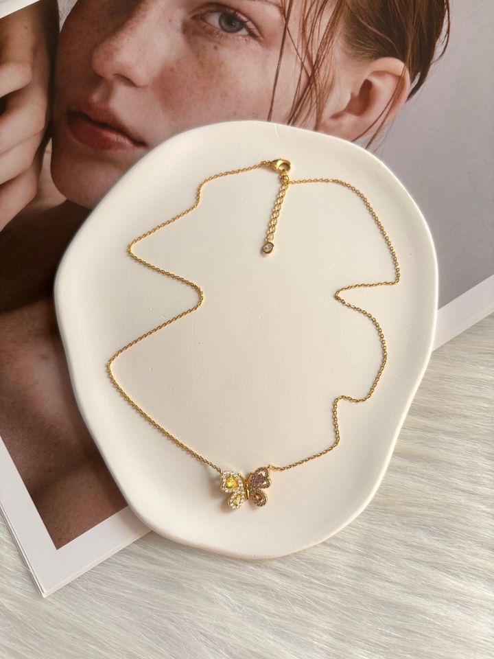 crystal butterfly necklace