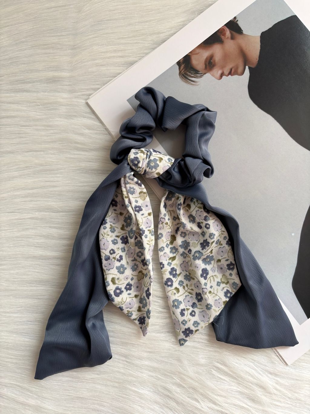sweet floral print flowy scrunchy