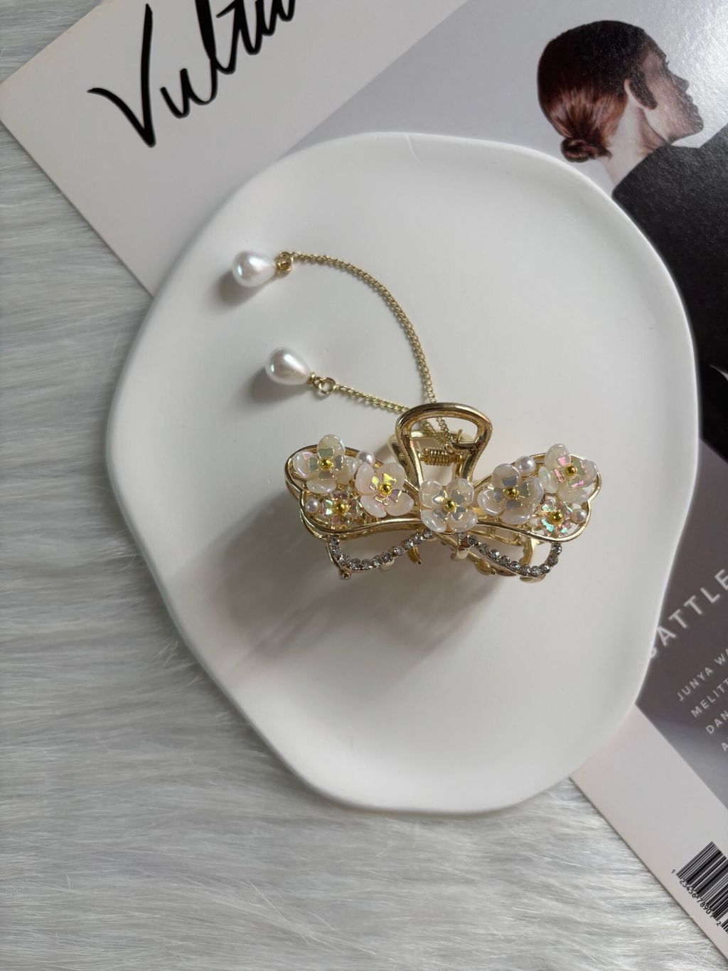 shell flower claw clip (4.5cm)