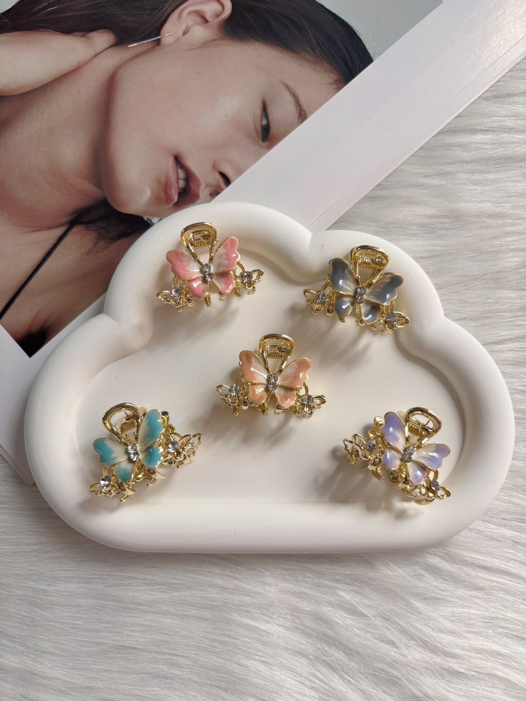 oil drop butterfly claw clip (2.5cm)