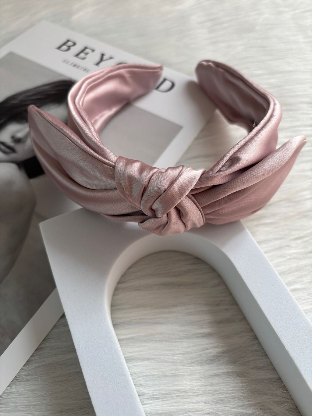 premium satin knotted headband