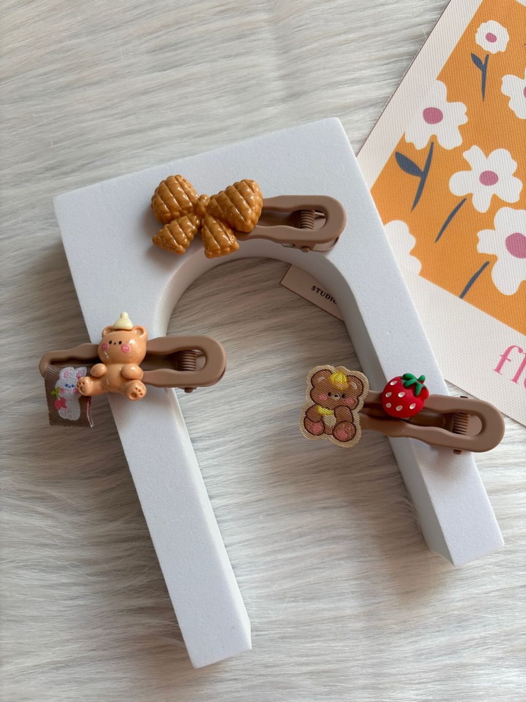 bear theme duck clips (3 in 1 set)