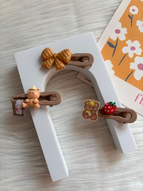 bear theme duck clips (3 in 1 set)