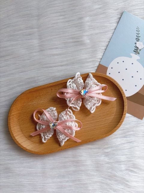 premium lace ribbon duck clip (1pair)