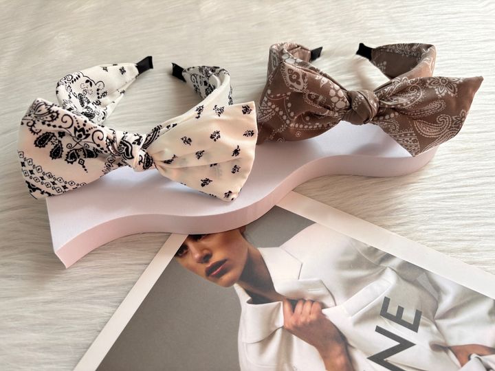 bohemian print headband (light tone)