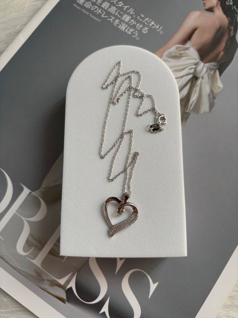 heart necklace (925 silver & zirconia stone)