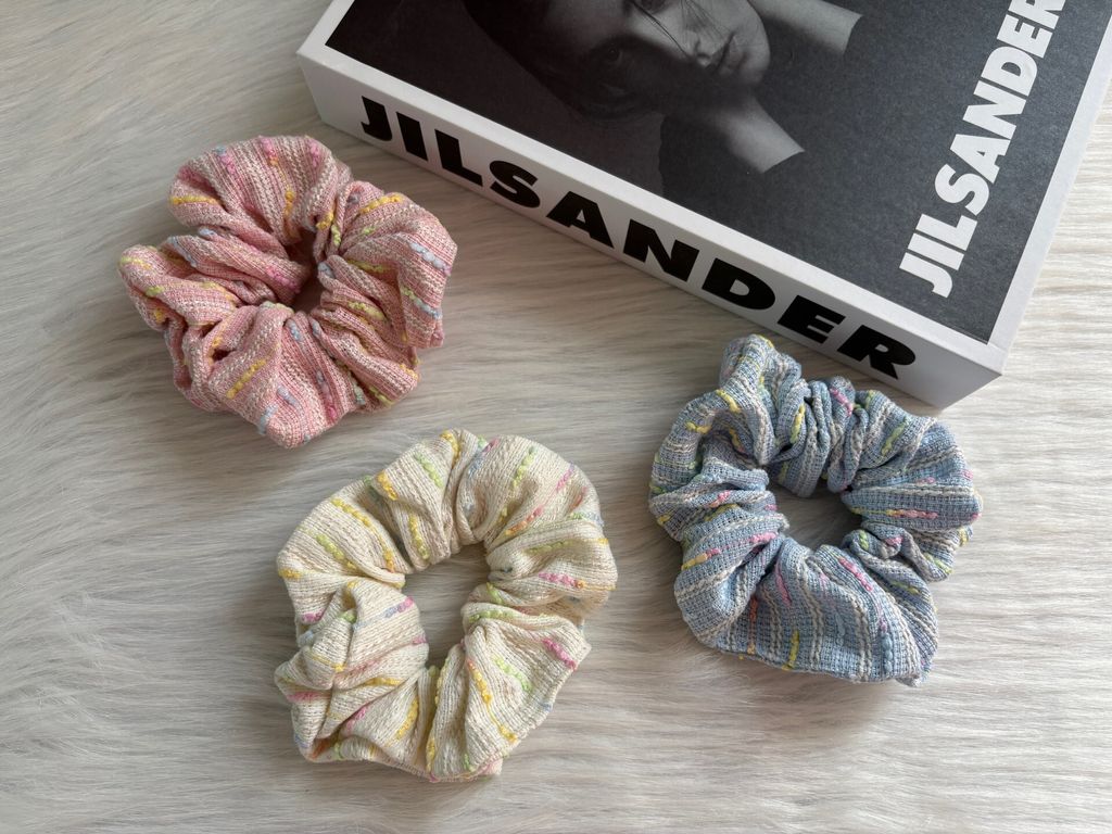 premium tweed scrunchy