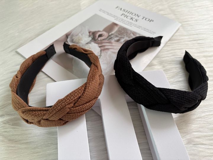 premium knit braid headband