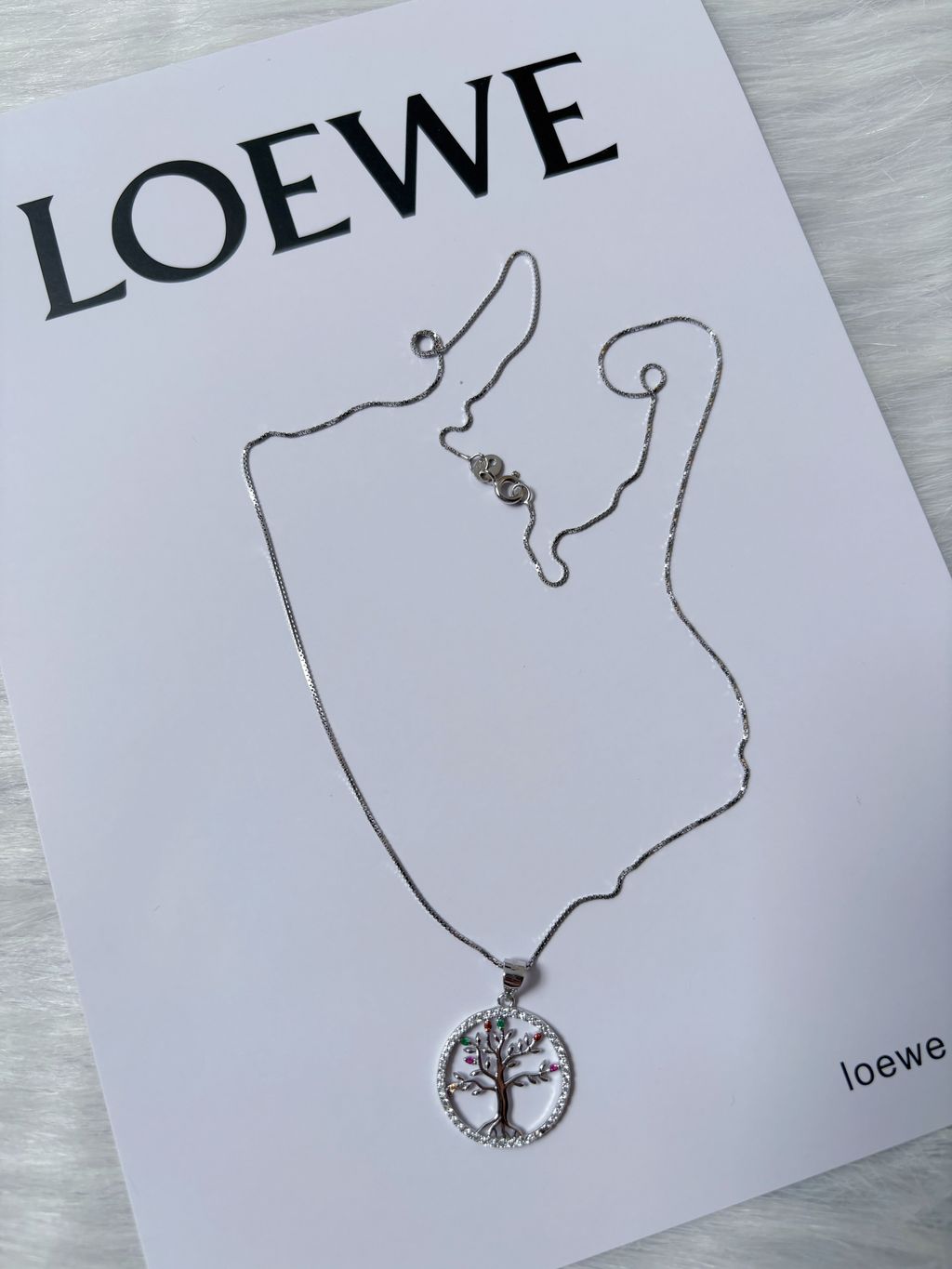 eternal roots necklace (925 silver & zirconia stone)