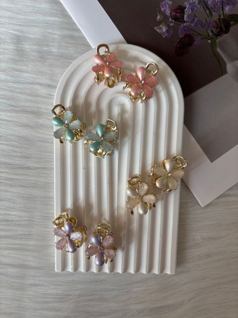 liuli flower claw clip (2cm)(1pair)