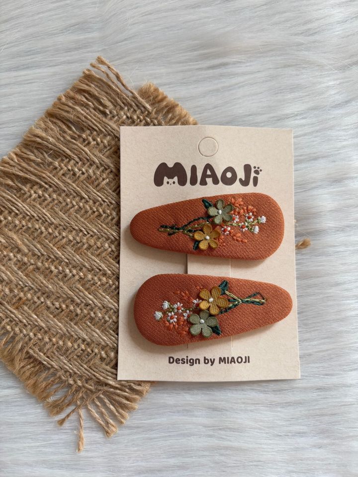 handmade flower theme bb clip (1pair)