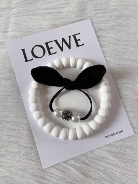 premium crystal mix pearl hair tie