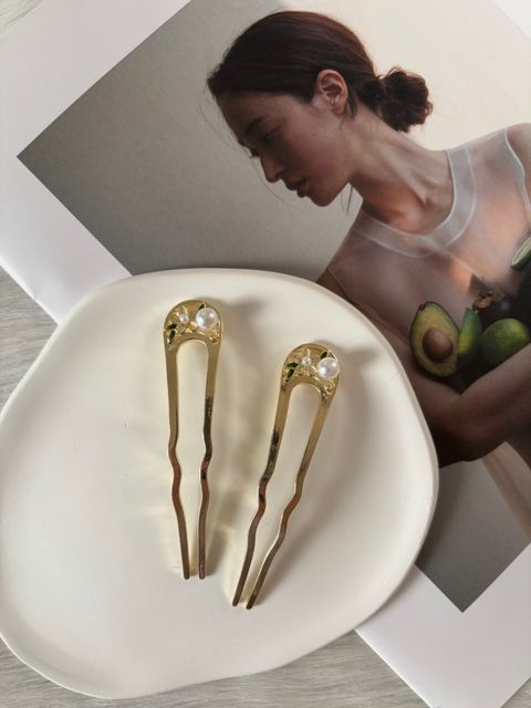 oriental style hair bun stick (2 in 1 set)