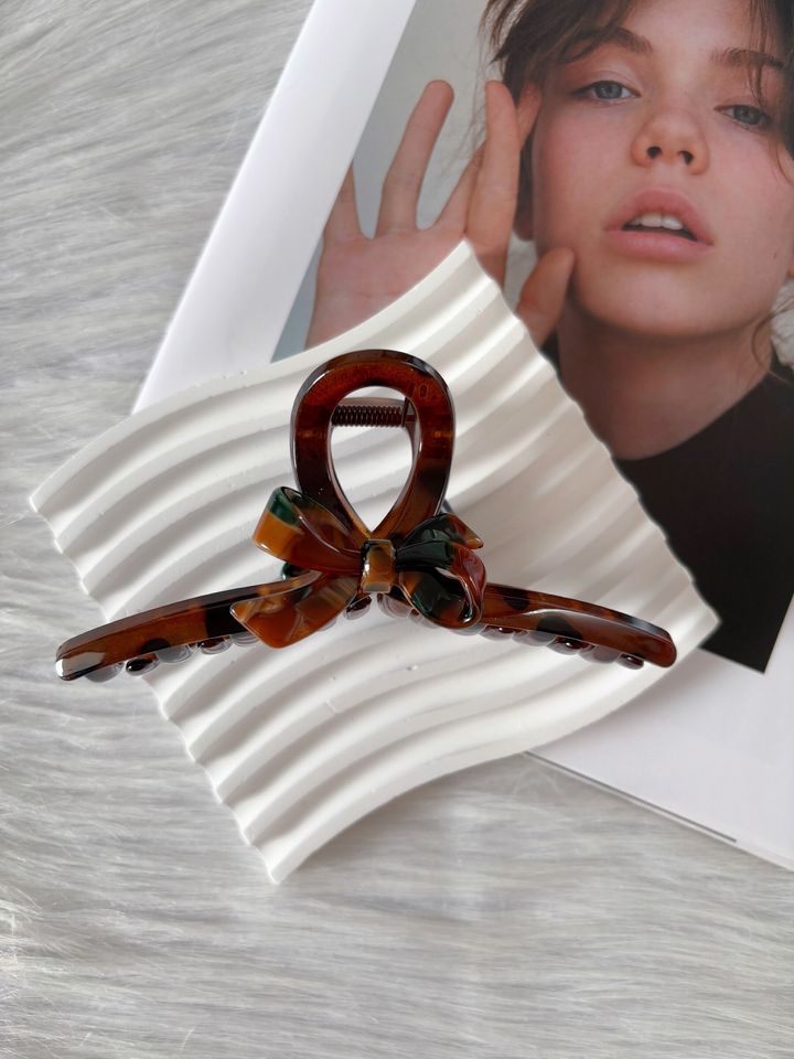 premium acetate ribbon claw clip (13cm)