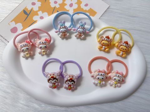 sanrio x disney theme hair tie (bundle set of 5pairs)