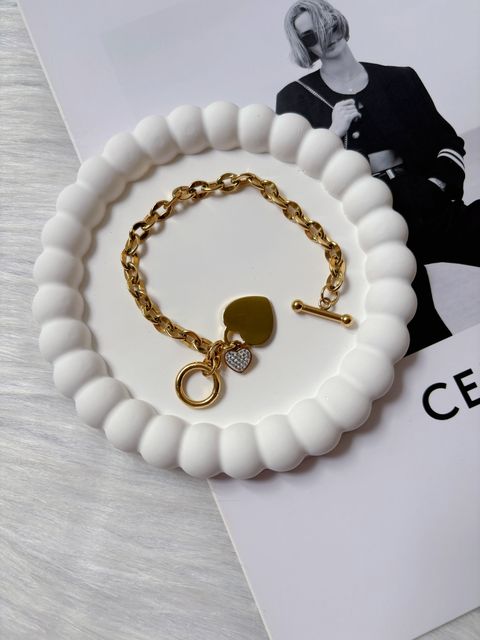 gilded heart stainless steel bracelet