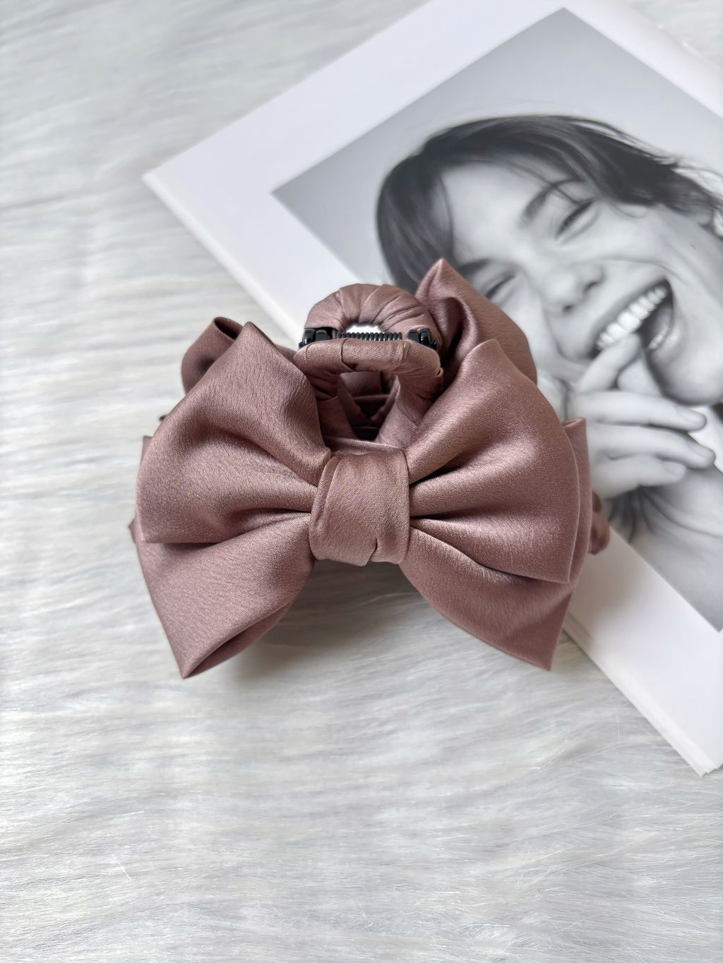 premium satin ribbon claw clip (11cm)