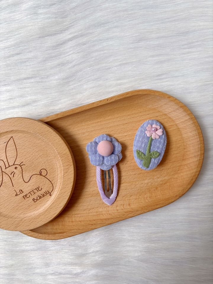 periwinkle flower theme mix clip (2 in 1 set)