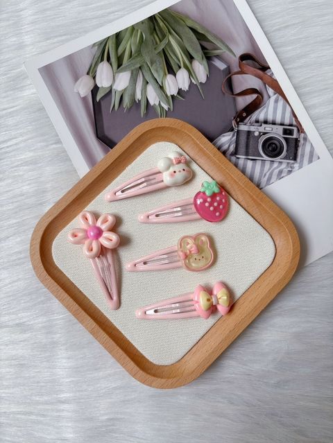 pink theme mix bb clip (5 in 1 set)