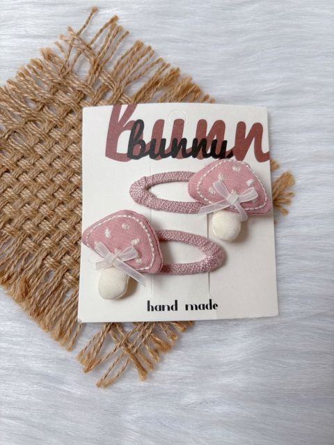 handmade mushroom theme bb clip (1pair)