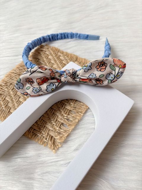 floral print ruflle headband