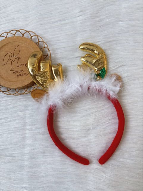 furry reindeer headband