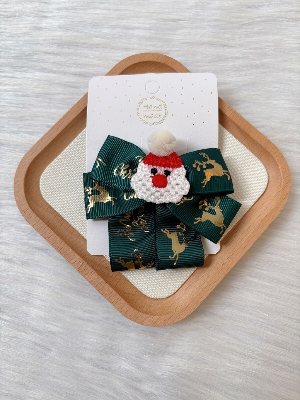 handmade santa theme duck clip