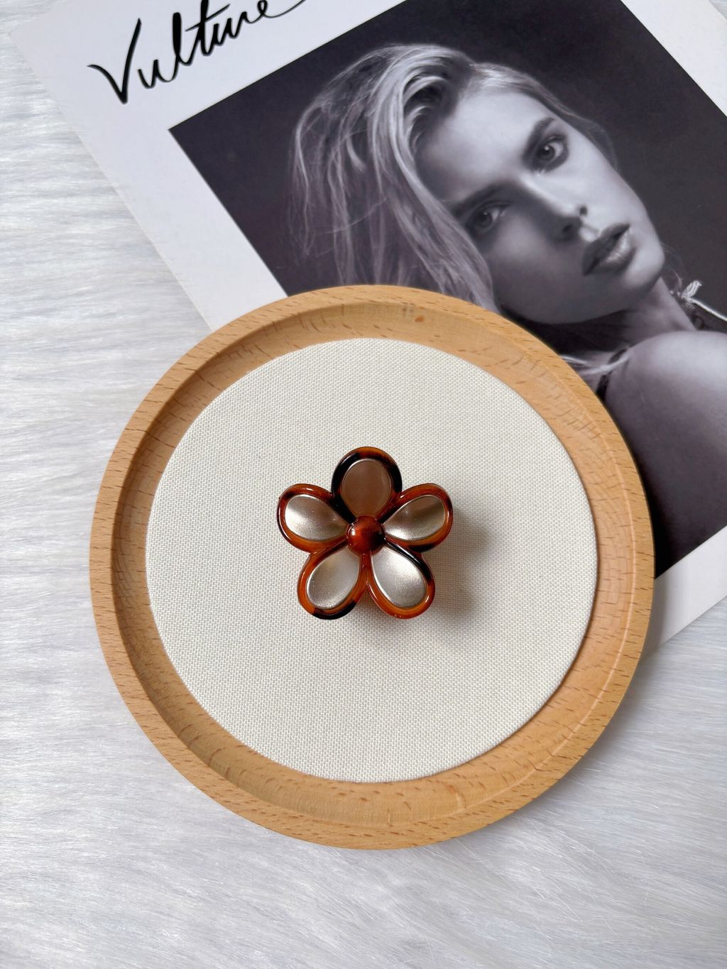 acetate flower claw clip (4cm)