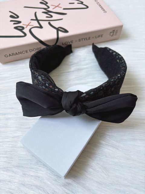 mesh floral print headband