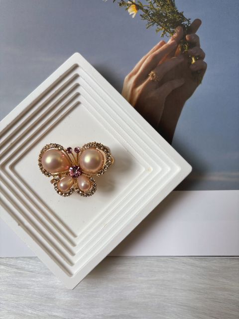 premium balloon pearl butterfly clip