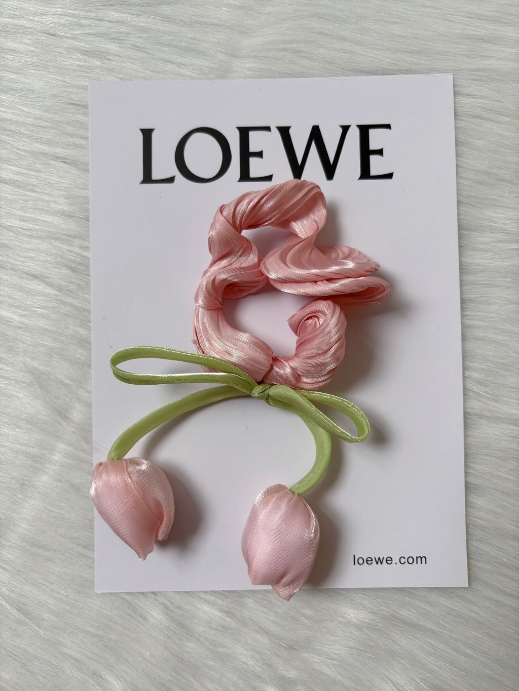 korean style slight shimmer scrunchy