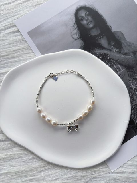 pearl whisper bow bracelet (925 silver)