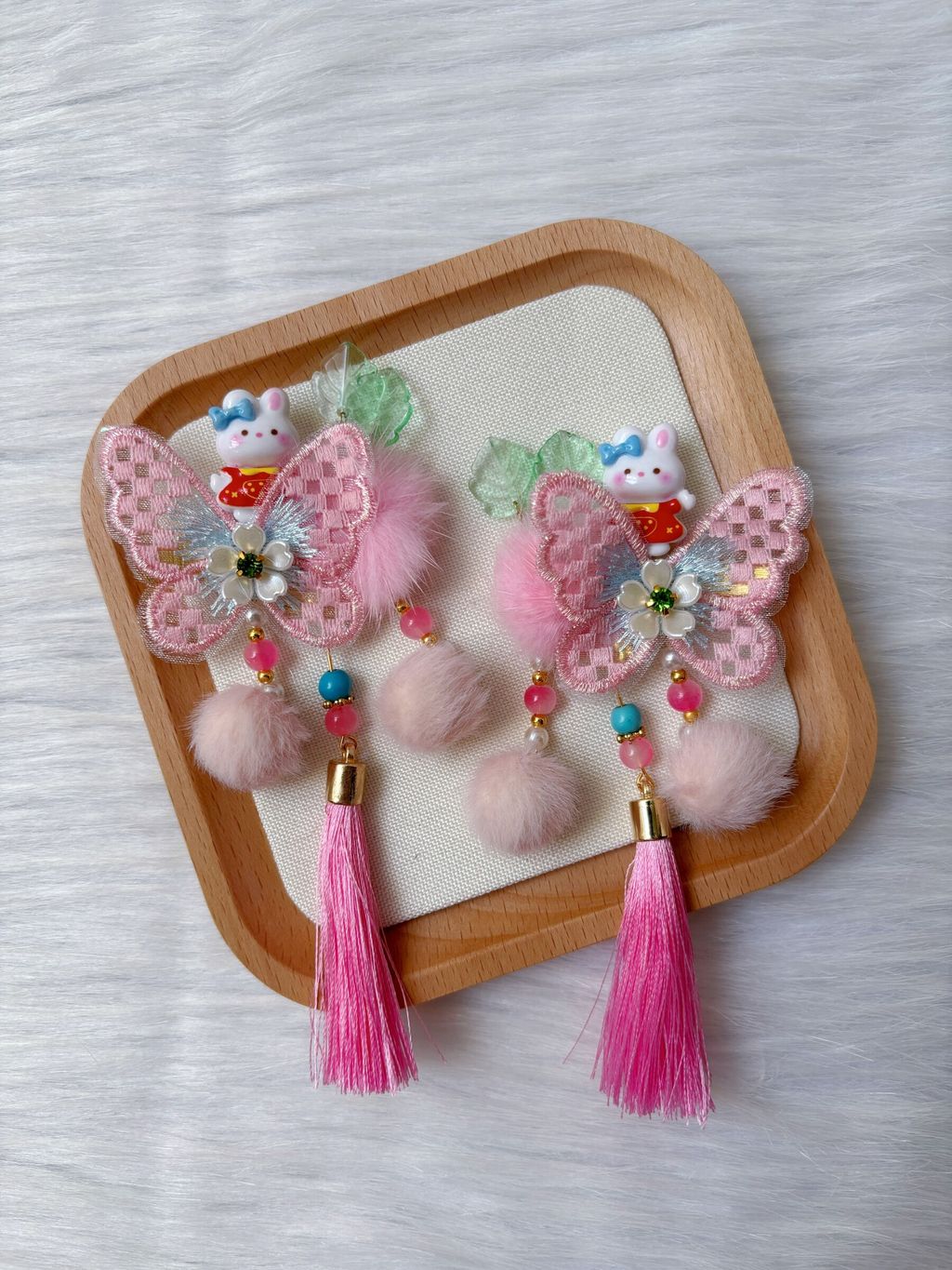 bunny mix butterfly cny duck clip (1pair)