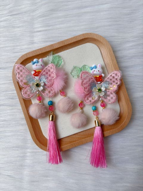 bunny mix butterfly cny duck clip (1pair)