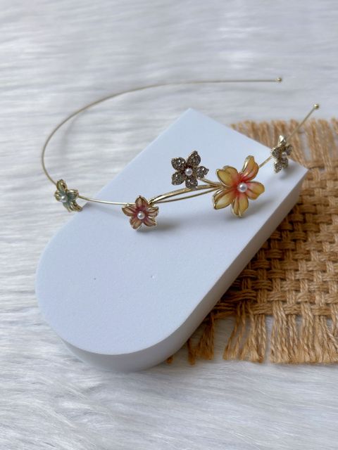 oil drop flower headband