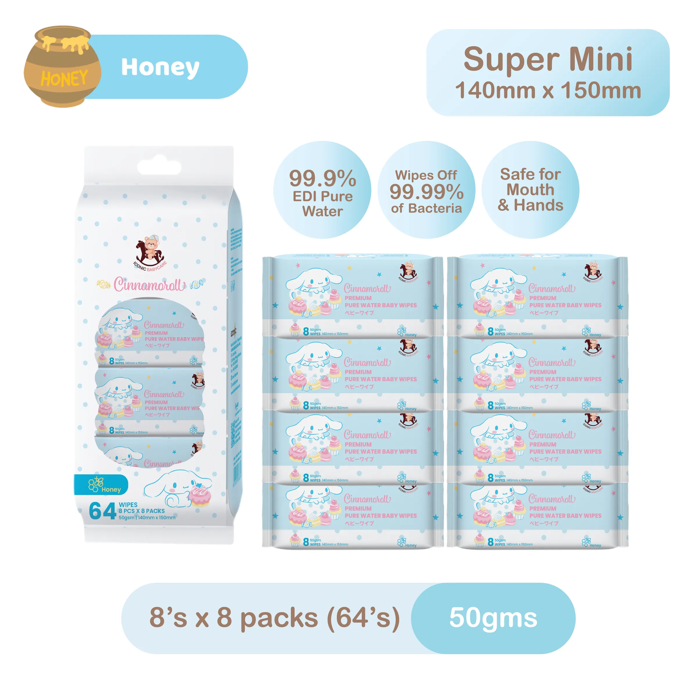 Super Mini Baby Wipes_Honey