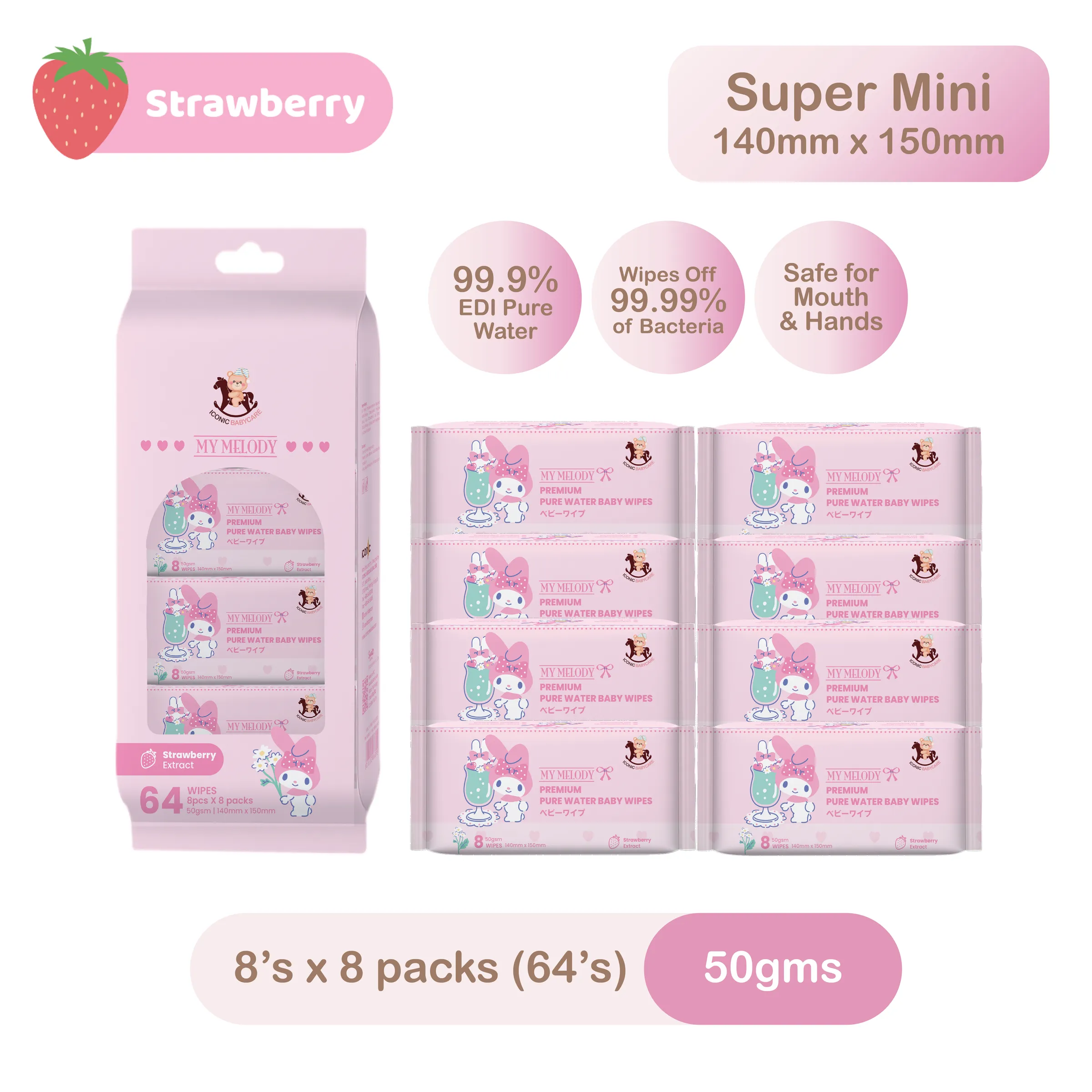 Super Mini Baby Wipes_Strawberry