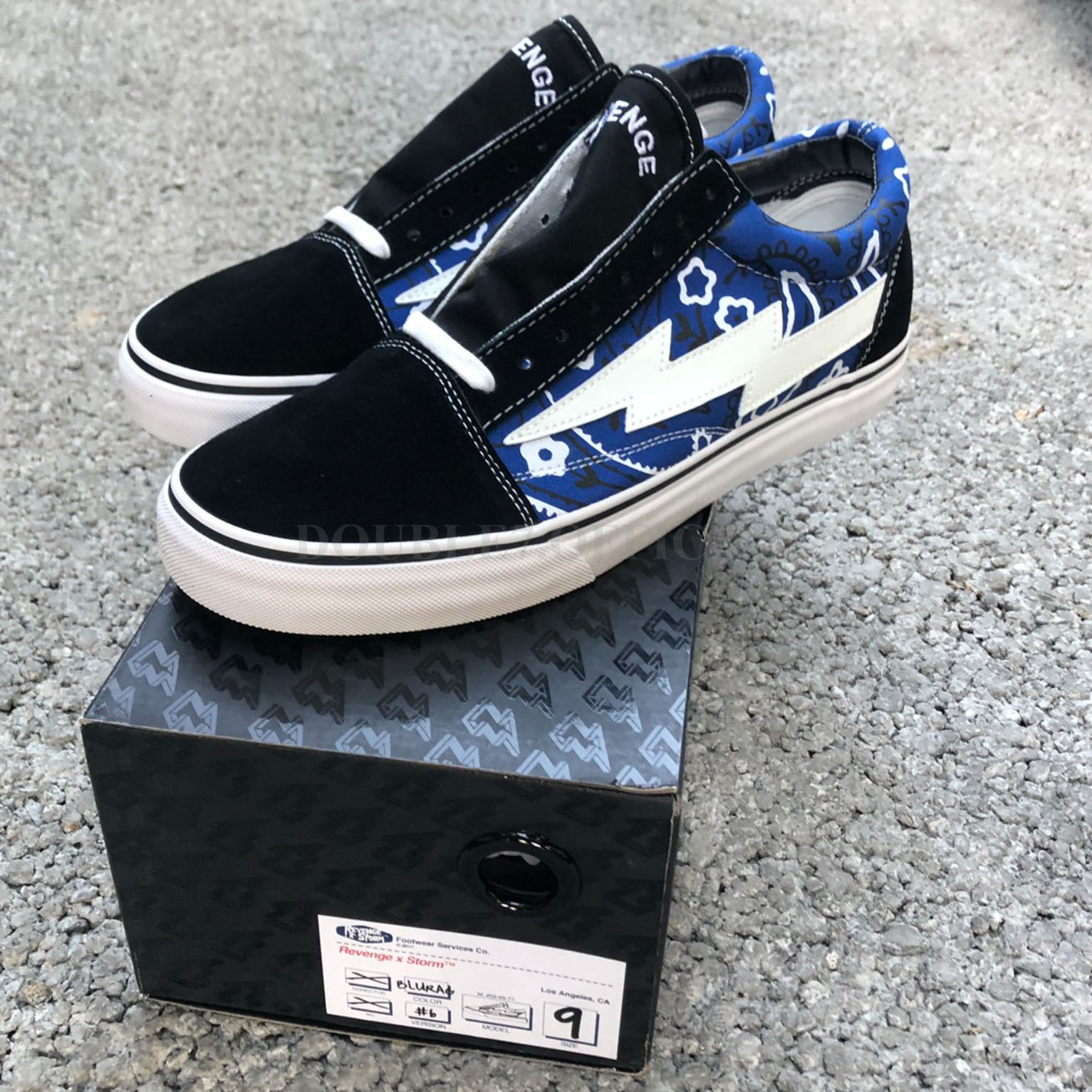revenge x storm vans blue bandana