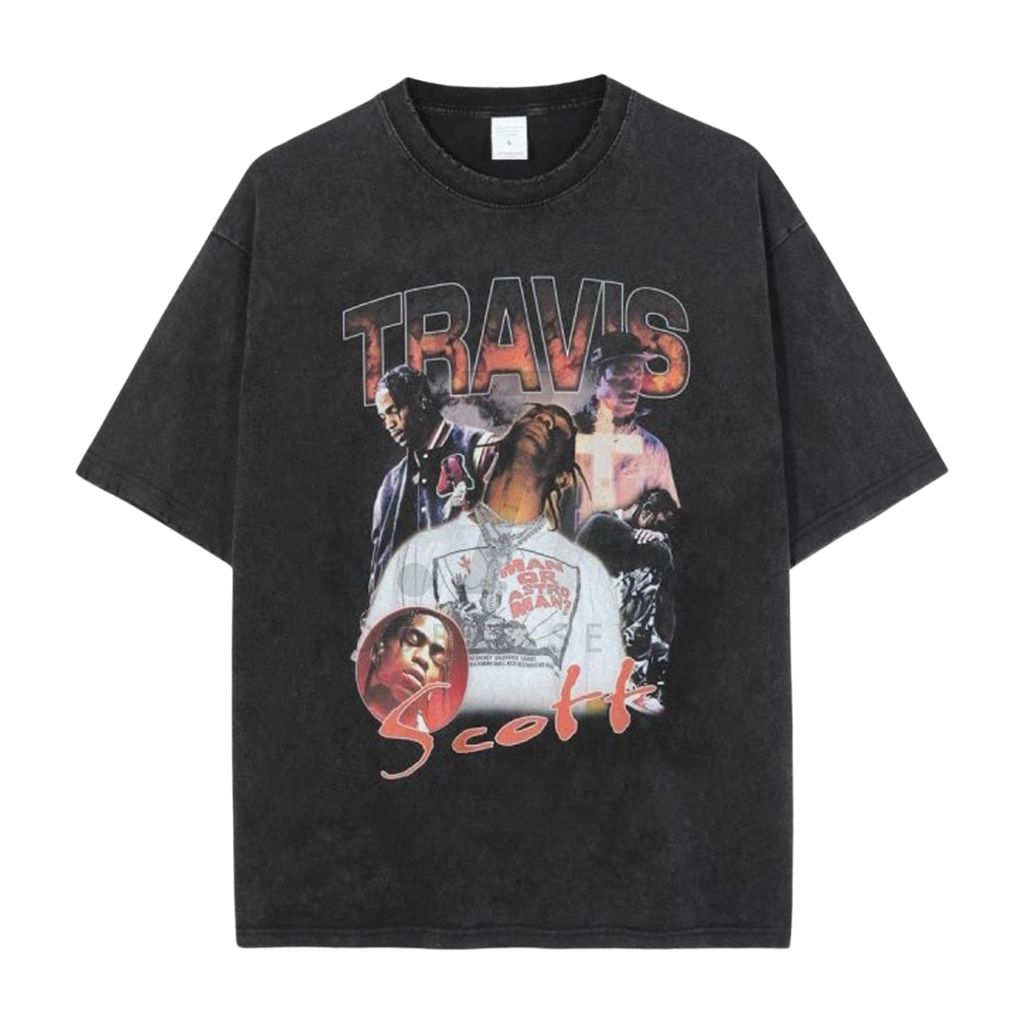 Travis Scott Oversized Washed Tee – Double 7 Official | Authentic ...