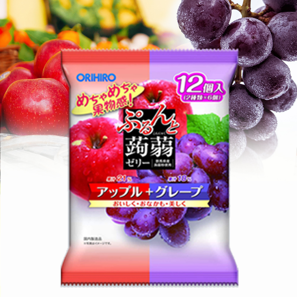 ORIHIRO 擠壓式蒟蒻果凍 (蘋果＋葡萄)