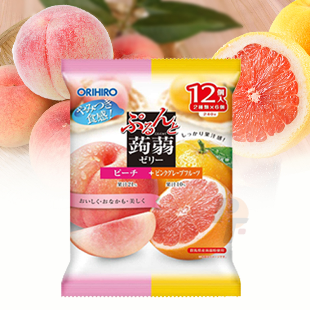 ORIHIRO 擠壓式蒟蒻果凍 (水蜜桃＋葡萄柚)
