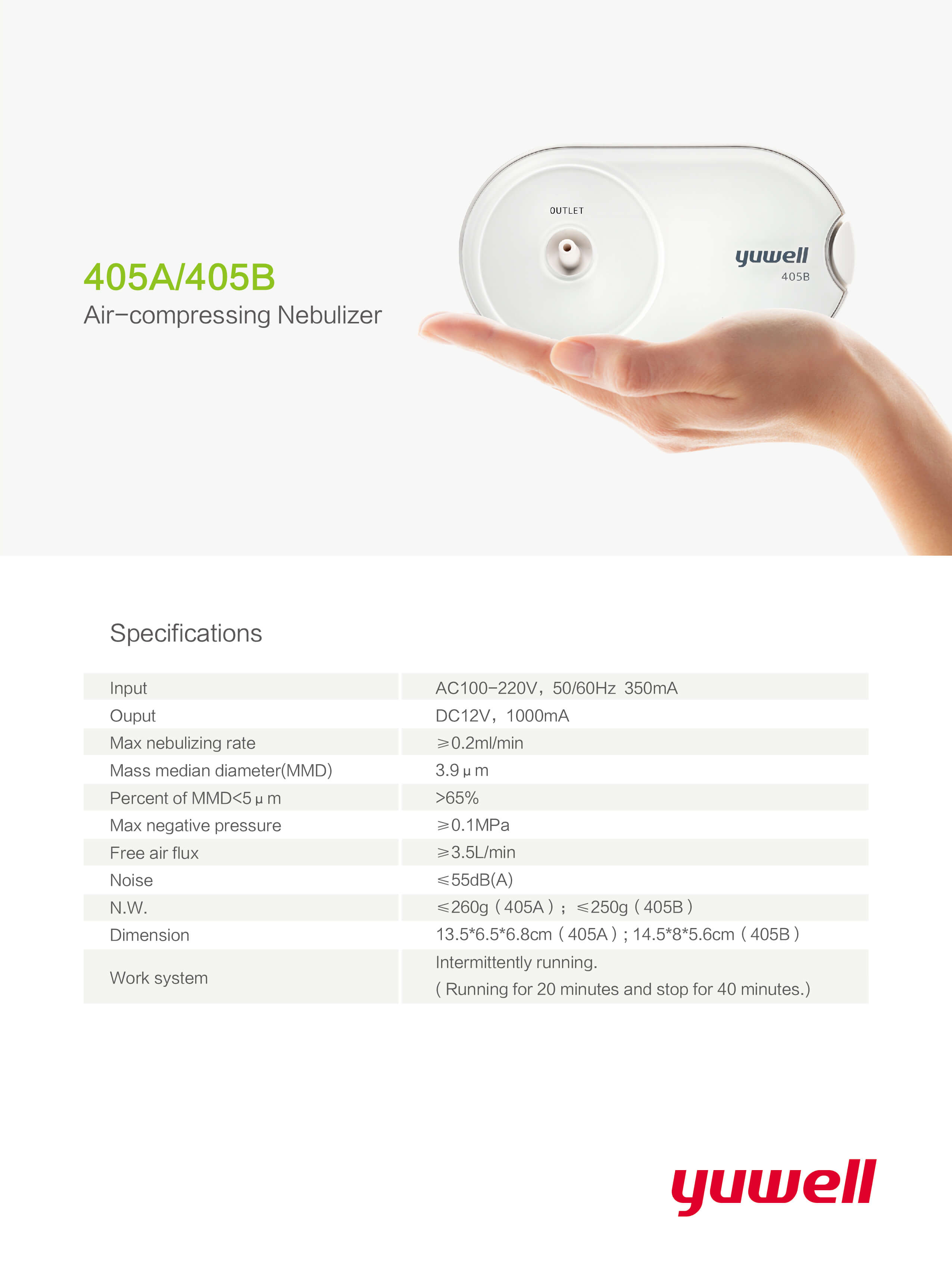 Yuwell_405B_Air-compressing_Nebulizer