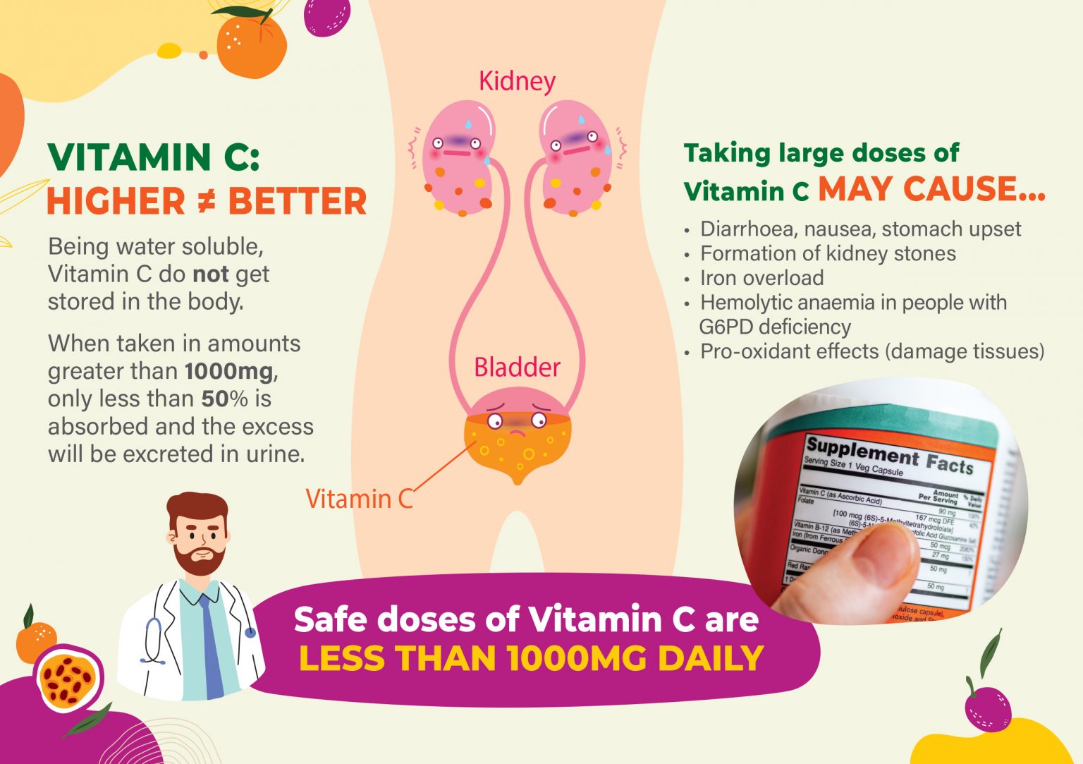 SpringHealth ENHAN-C™ Mixed Passion Fruit and Orange Juice Drink with Vitamin C, D and Zinc - 20's - Wellcome Pharmacy