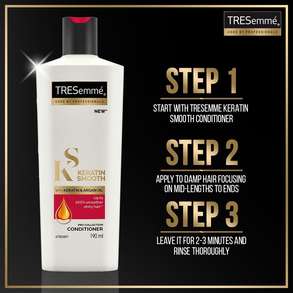 Tresemme Keratin Smooth Conditioner with Chia Seed Oil & Amino-Vitamin - 340ml - Wellcome Pharmacy