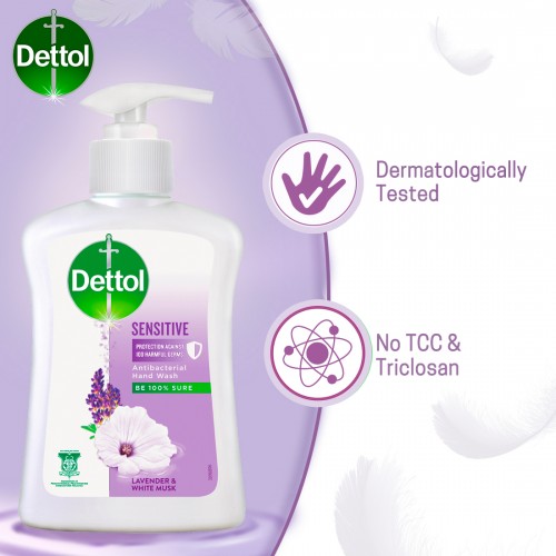 Dettol Antibacterial Liquid Hand Wash - Sensitive - 3 x 250ml - Wellcome Pharmacy