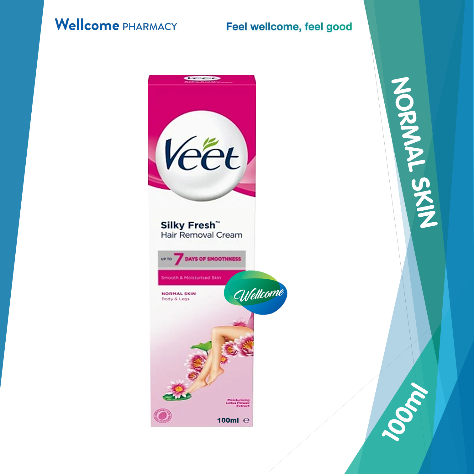 Veet Cream Normal Skin - 100ml - Wellcome Pharmacy