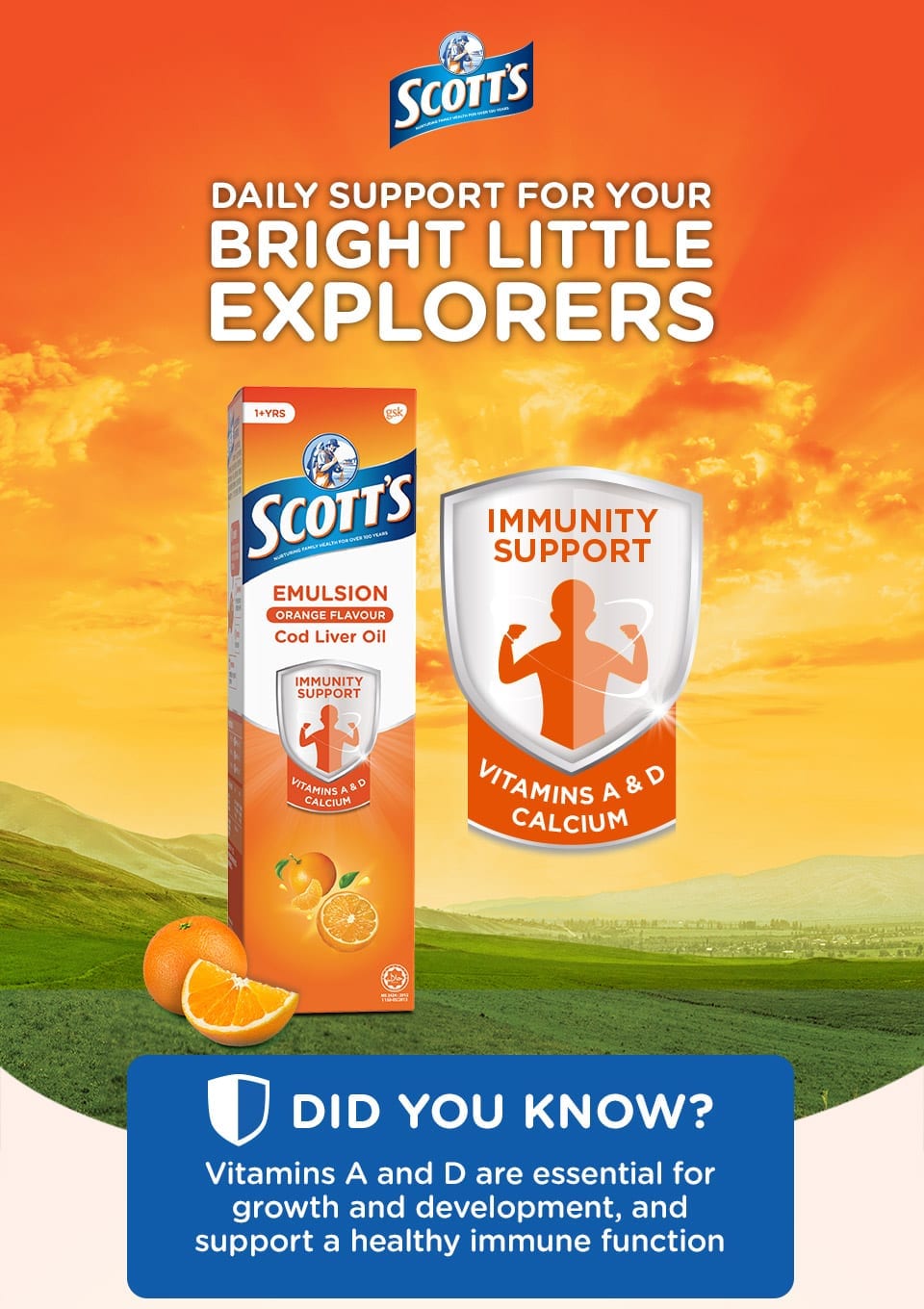 Scott's Emulsion Vita Cod Liver Oil Extra - Orange - 200ml - Wellcome Pharmacy
