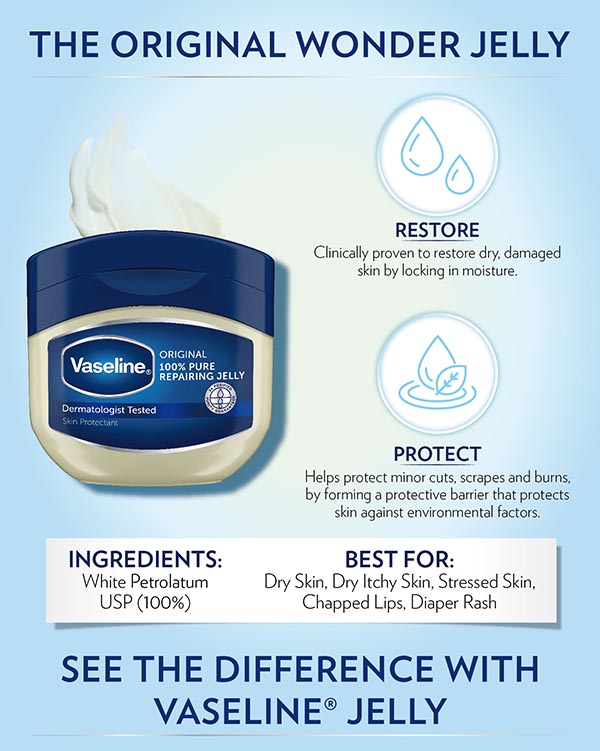 Vaseline Original 100% Pure Repairing Petroleum Jelly - Wellcome Pharmacy