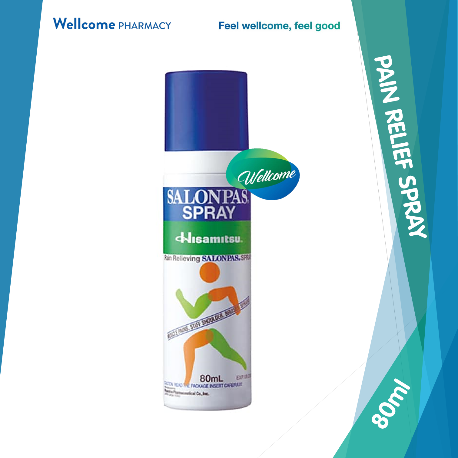 Salonpas Spray - 80ml - Wellcome Pharmacy