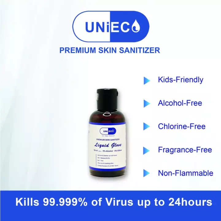UniEco Liquid Glove Alcohol-Free Premium Hand & Body Skin Sanitizer - Wellcome Pharmacy
